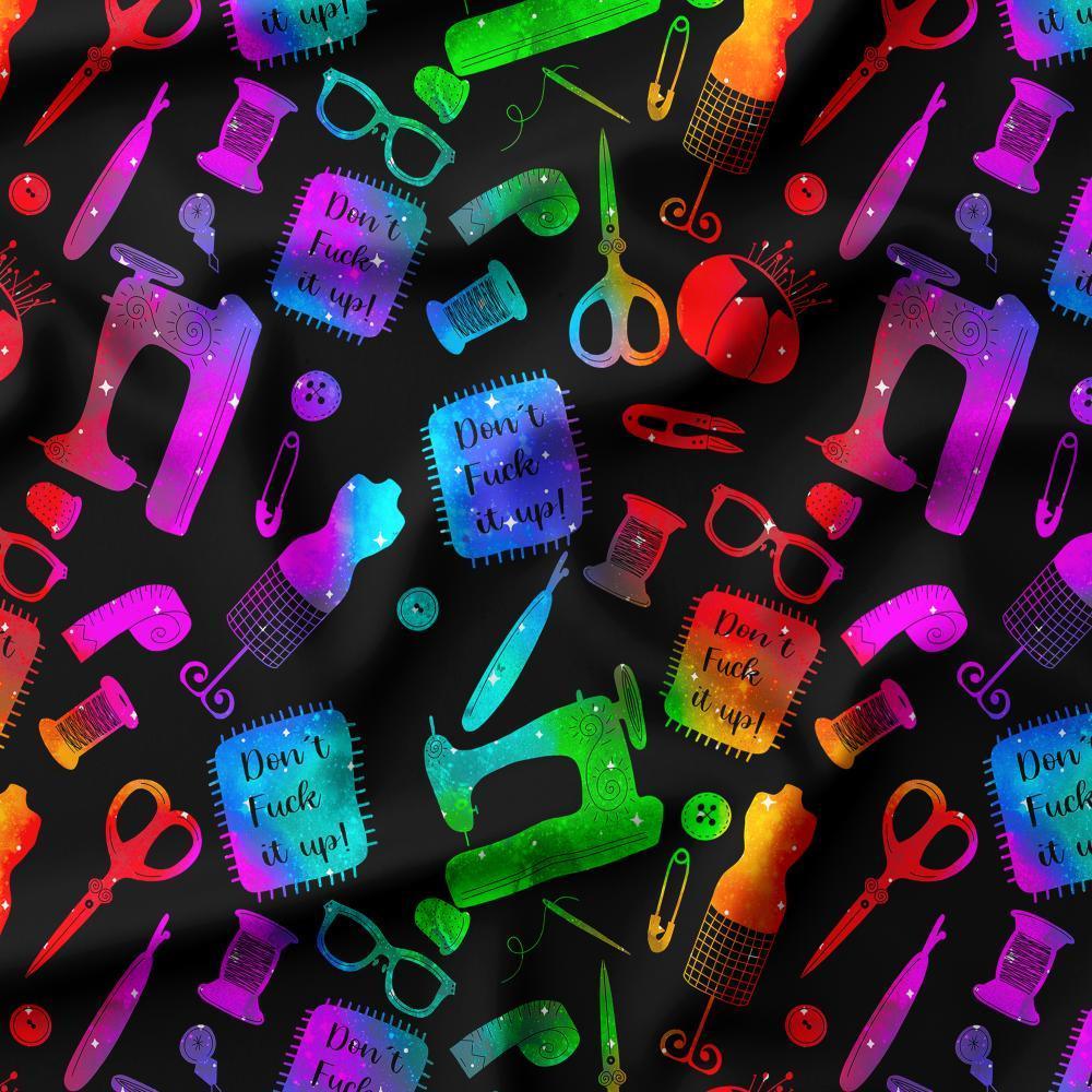 Swear Word Fabric 413 – swearing fabric custom printed Australia, made-to-order | Fabric by Missy Rose