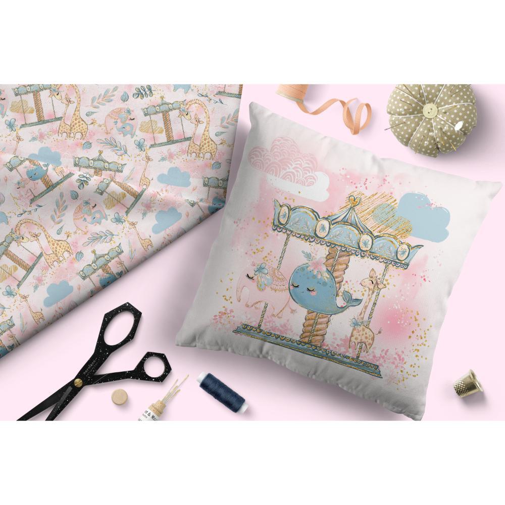 Design 432 Whimsical Carousel Fabric – Australian custom printed fabric pre-order | Fabric by Missy Rose