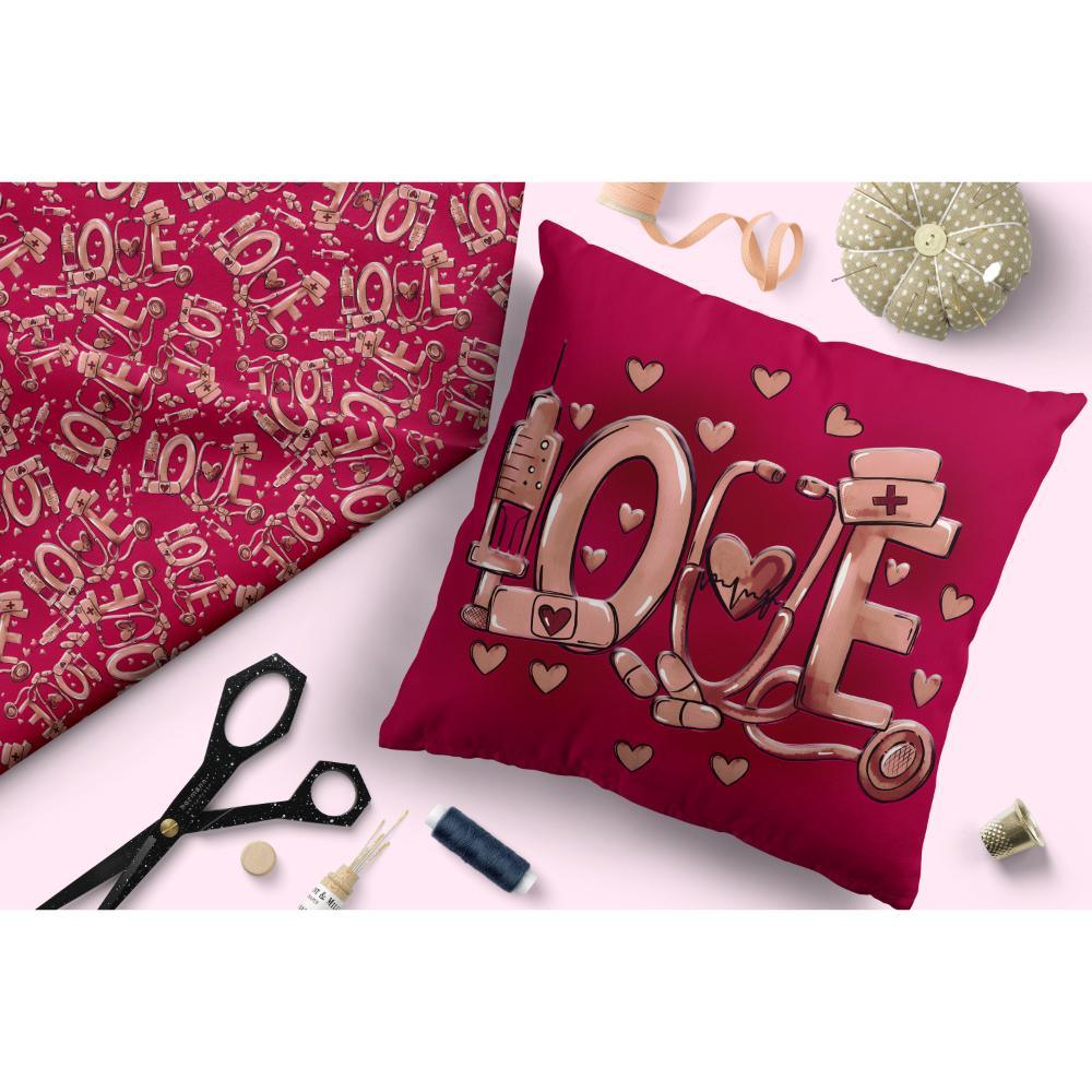 Design 439 Red Nurse Fabric – Australian custom printed fabric pre-order | Fabric by Missy Rose
