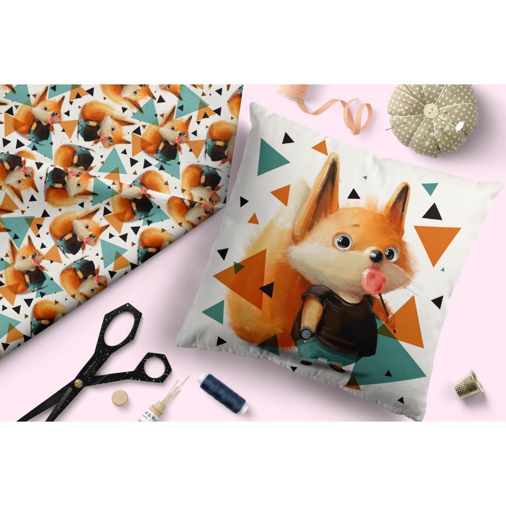 Design 447 Sweet Fox Fabric – premium custom printed fabric for sewing | Fabric by Missy Rose