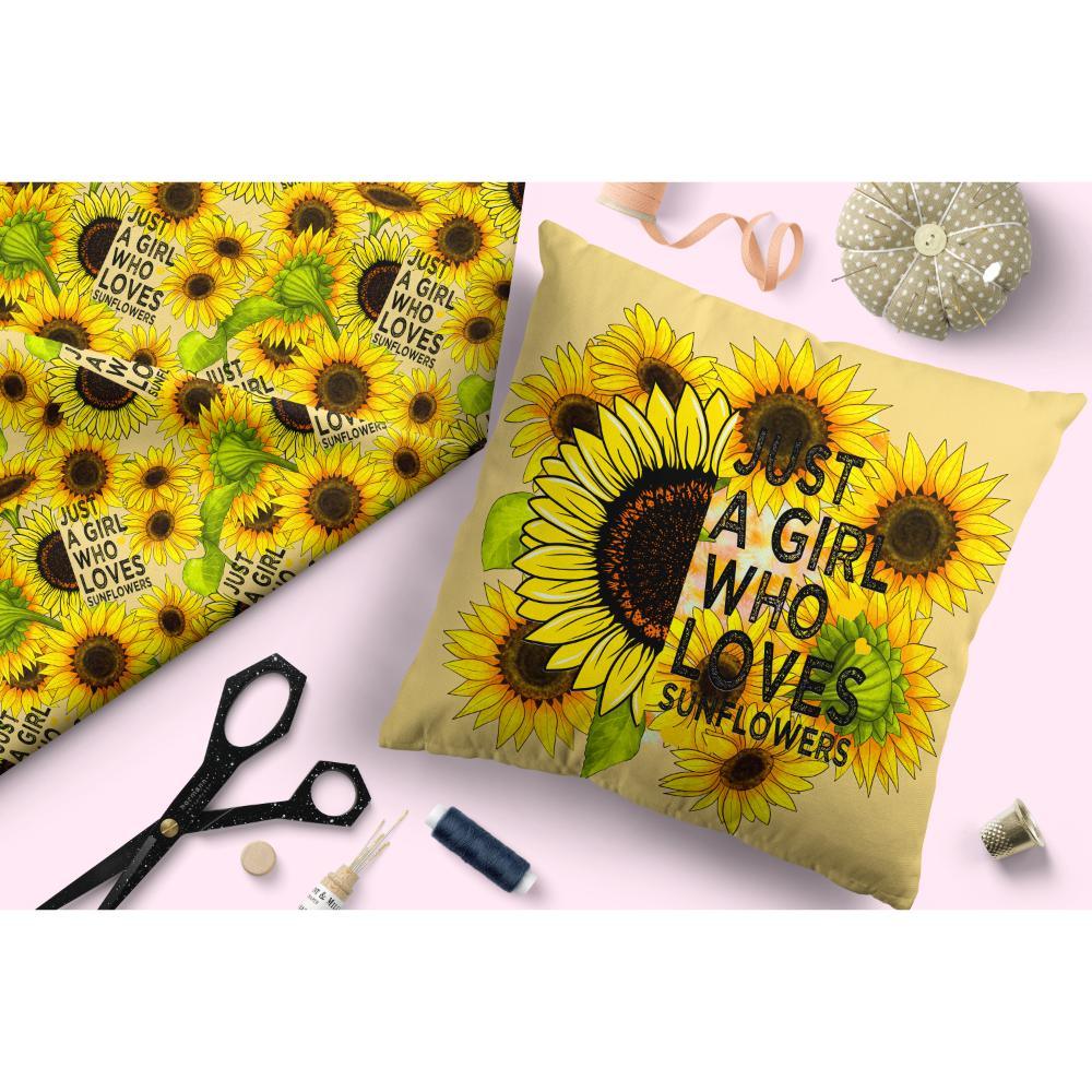 Design 449 Sunflower Fabric – Australian custom printed fabric pre-order | Fabric by Missy Rose