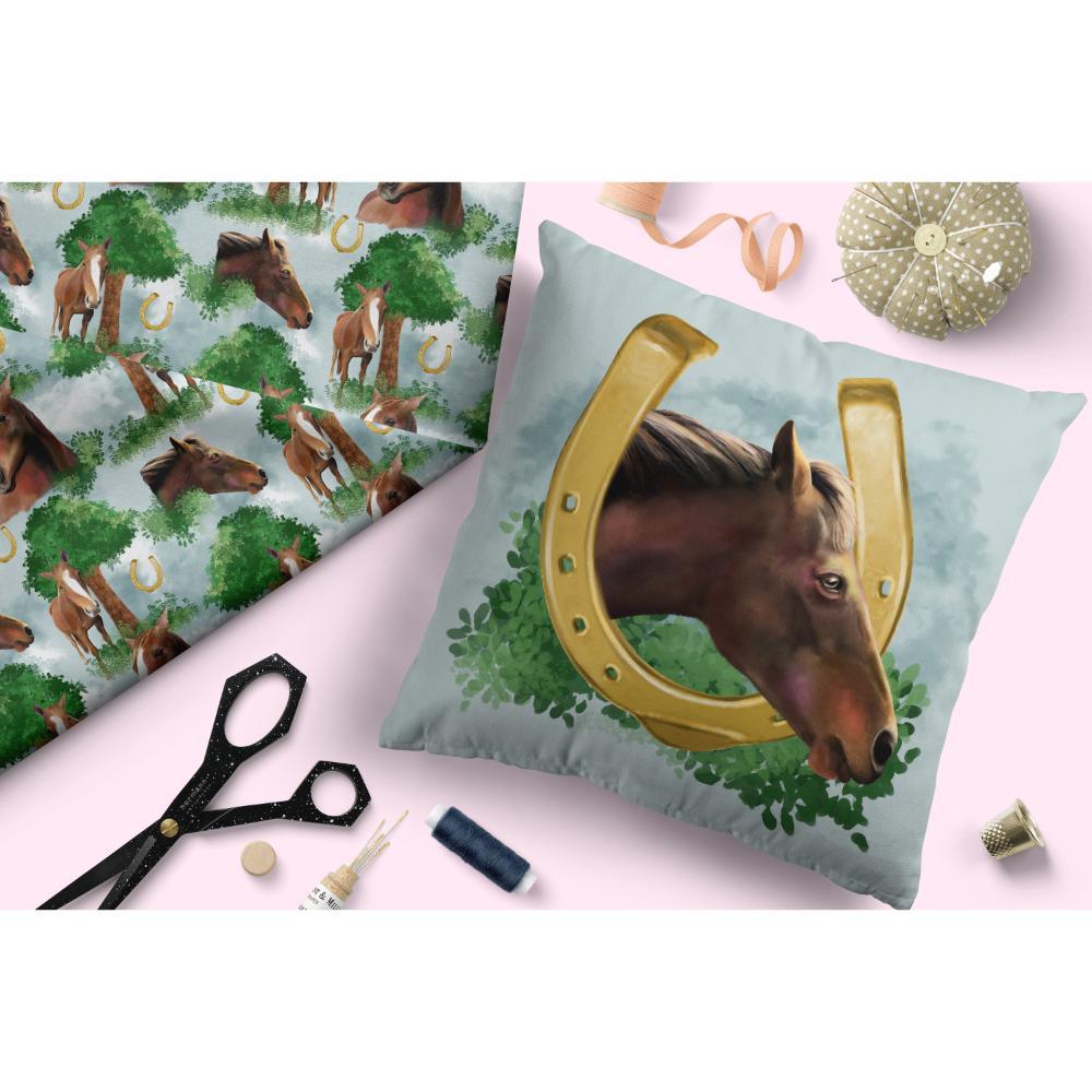 Design 453 Horse Fabric – custom printed pre-order fabric Australia | Fabric by Missy Rose