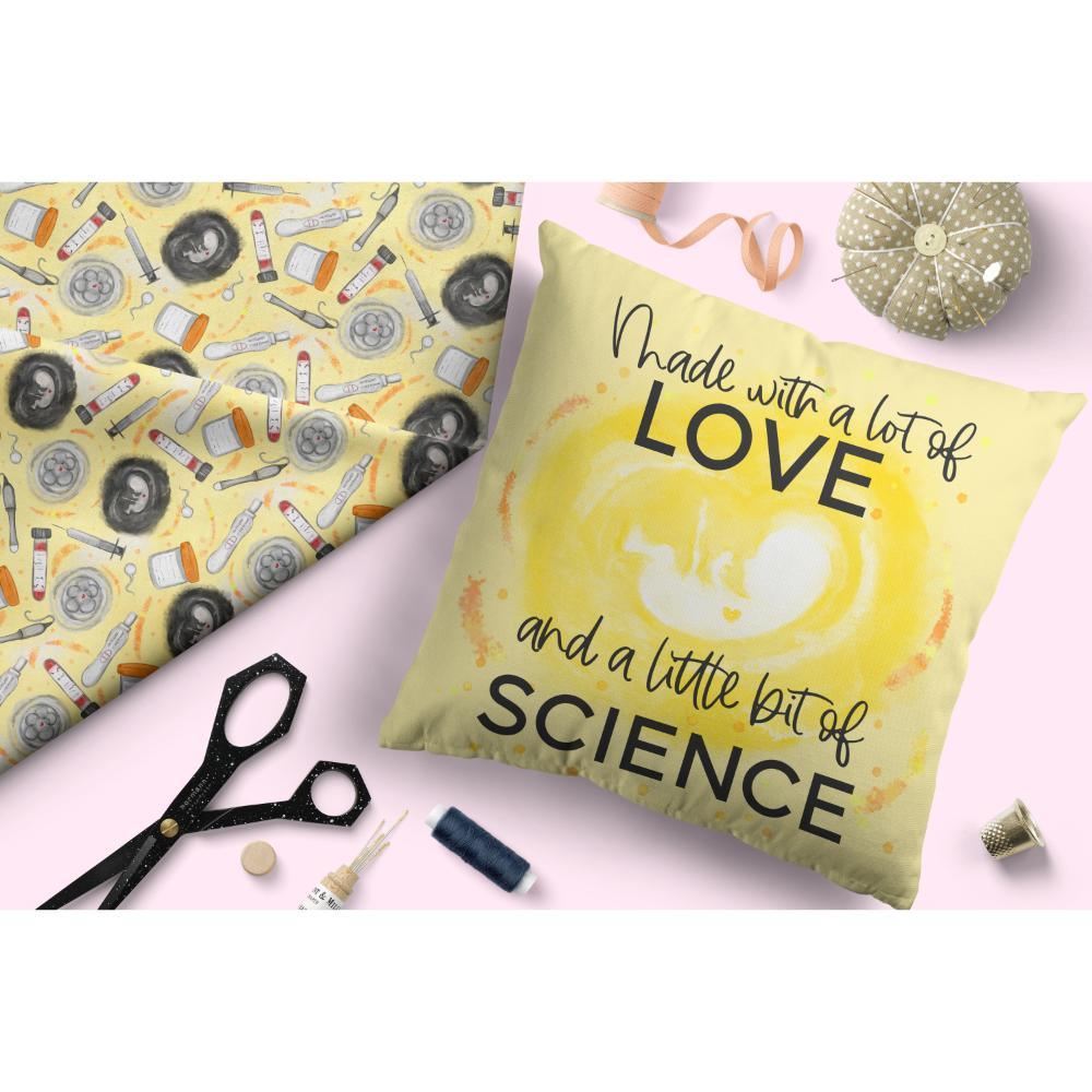 Design 454 Yellow IVF Fabric – premium custom printed fabric for sewing | Fabric by Missy Rose
