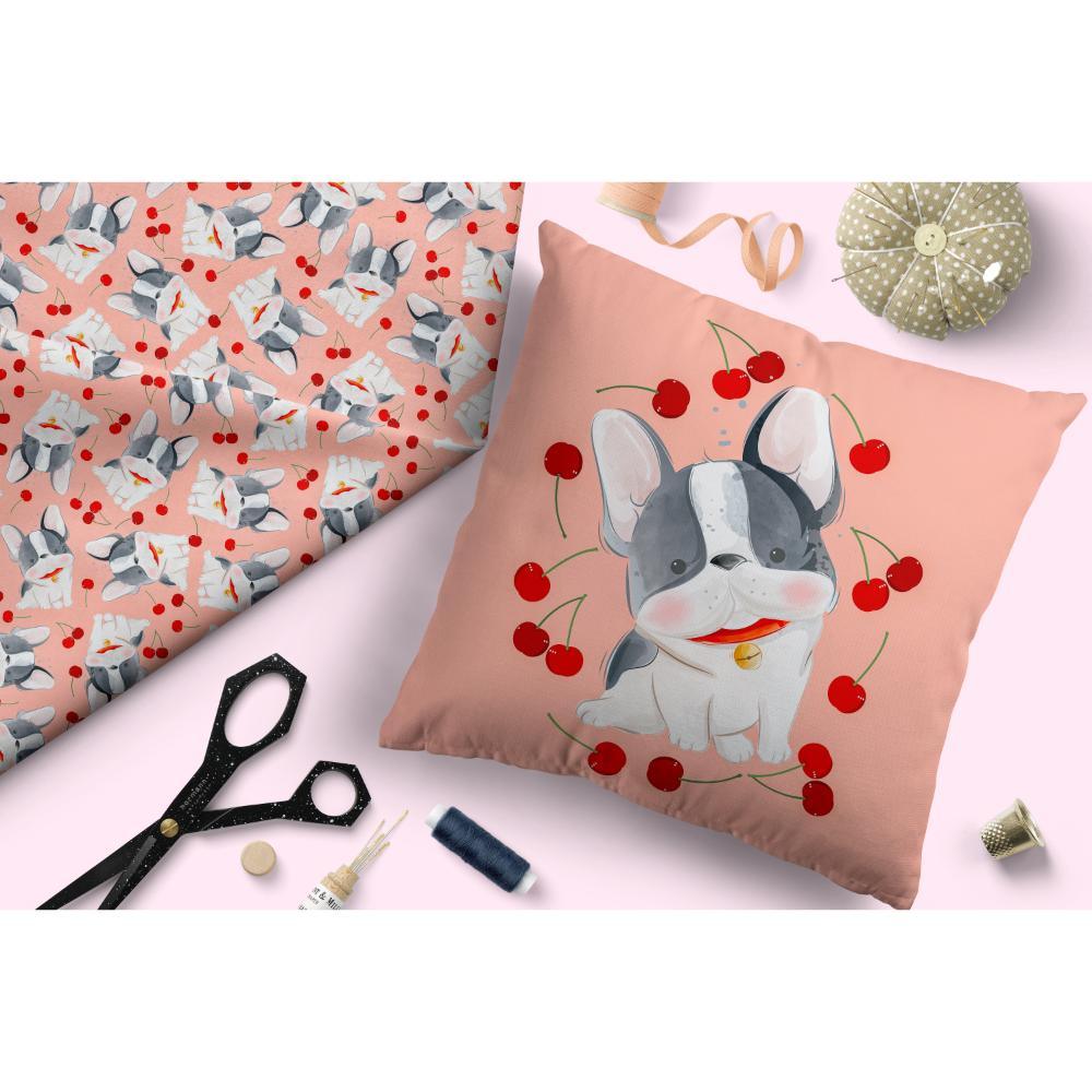 Design 460 Cherry Bulldog Fabric – pre-order designer fabric Australia | Fabric by Missy Rose