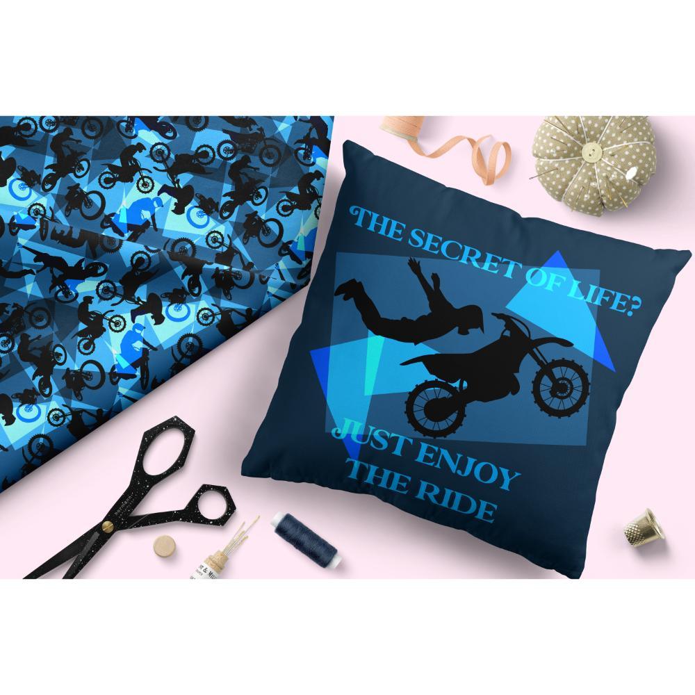 Design 461 Geometric Motorbike Fabric – made-to-order custom fabric by the metre | Fabric by Missy Rose