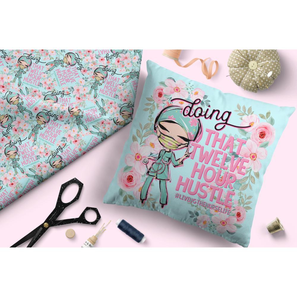 Design 466 Nurse Hustle Fabric – made-to-order custom fabric by the metre | Fabric by Missy Rose