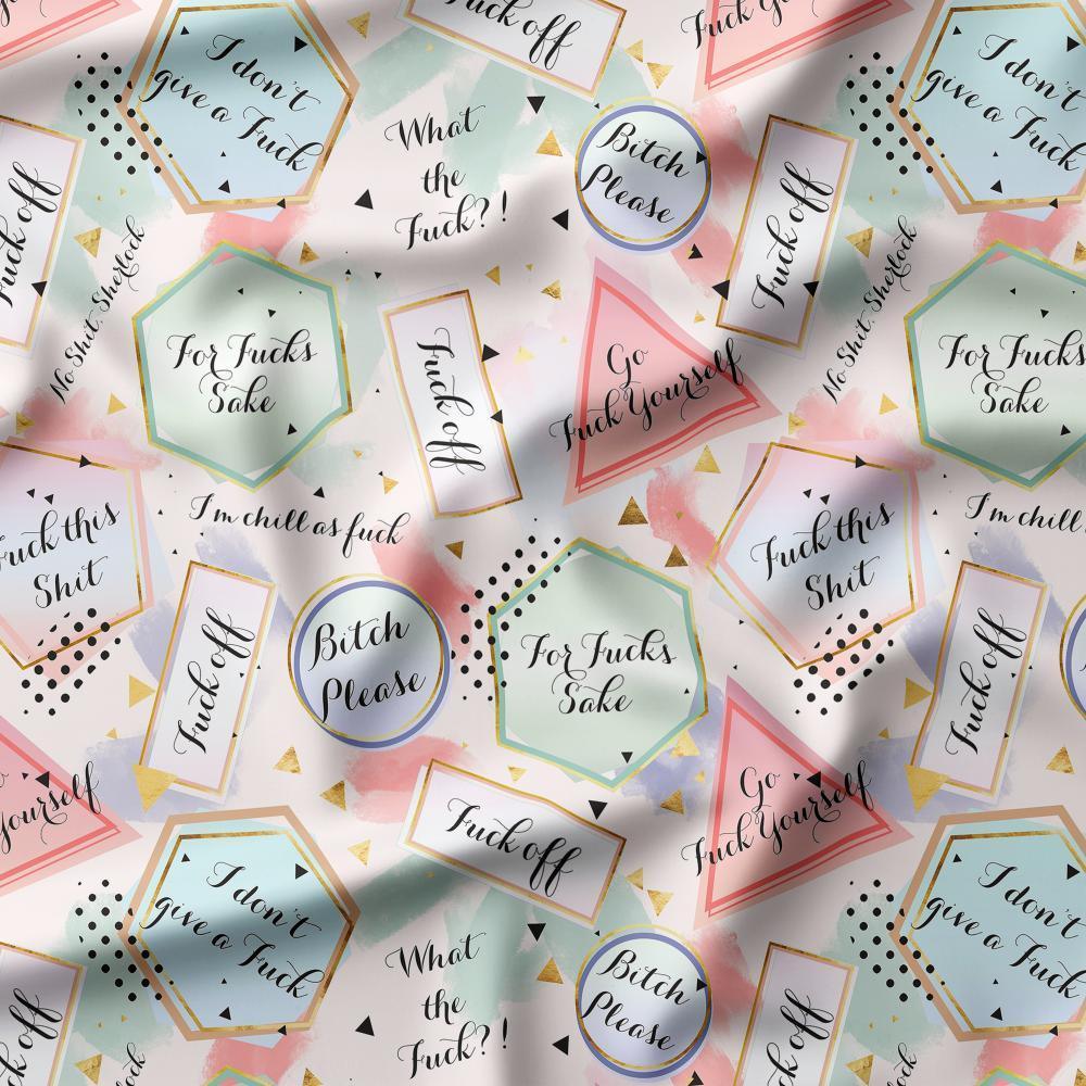 Swear Word Fabric 472 – swearing fabric custom printed Australia, made-to-order | Fabric by Missy Rose