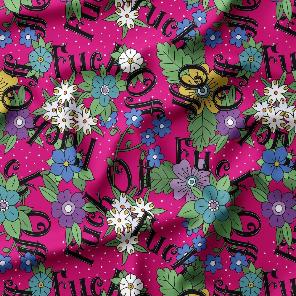 Swear Word Fabric 475 – profanity fabric for sewing, custom printed Australia | Fabric by Missy Rose