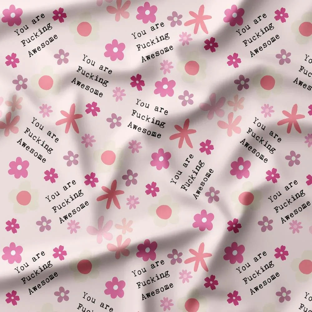 Swear Word Fabric 487 – profanity fabric for sewing, custom printed Australia | Fabric by Missy Rose