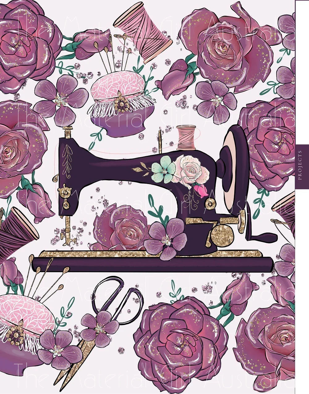 Missy Rose Sewing Planner fabric – custom printed pre-order fabric Australia | Fabric by Missy Rose