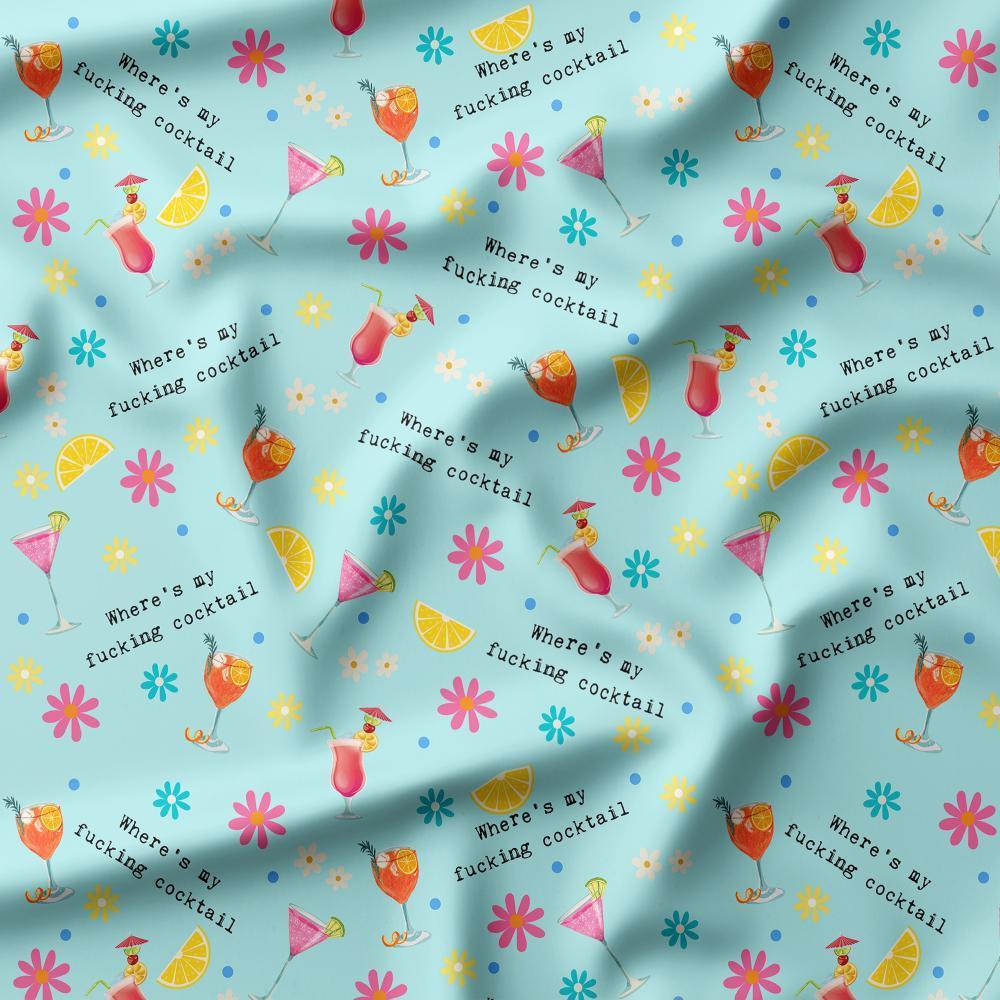 Swear Word Fabric 502 – profanity fabric for sewing, custom printed Australia | Fabric by Missy Rose