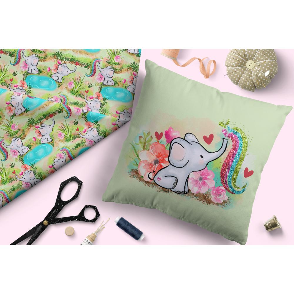 Design 504 Elephant Fabric – premium custom printed fabric for sewing | Fabric by Missy Rose