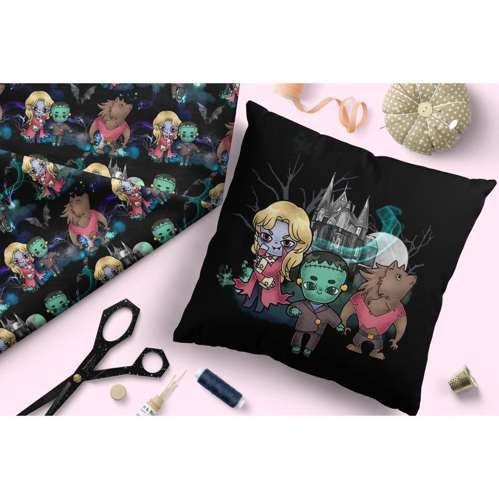 Design 505 Frankenstein Fabric – pre-order designer fabric Australia | Fabric by Missy Rose