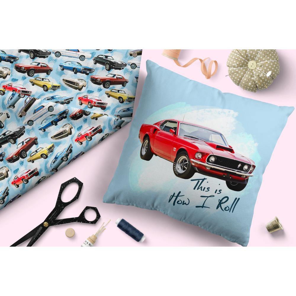 Design 509 Cars Fabric – Australian custom printed fabric pre-order | Fabric by Missy Rose