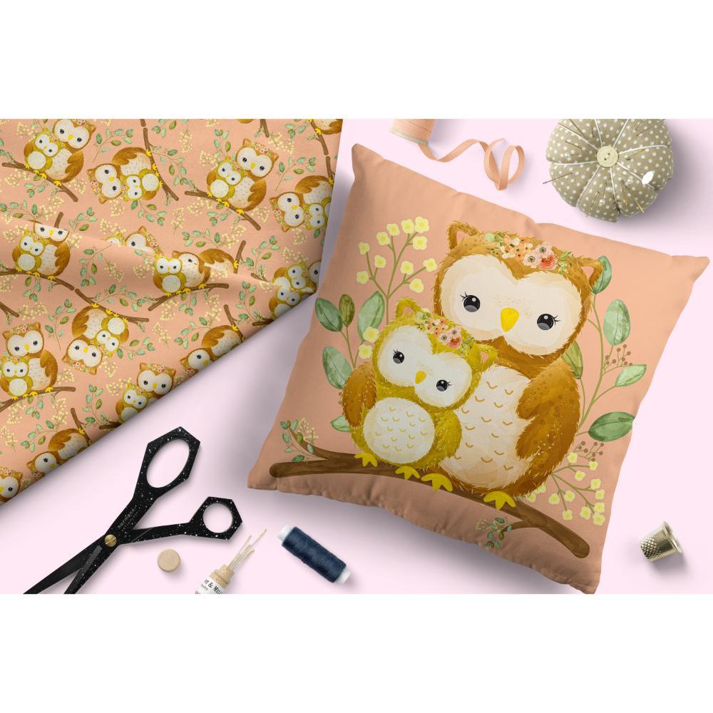 Design 512 Owl Fabric – Australian custom printed fabric pre-order | Fabric by Missy Rose