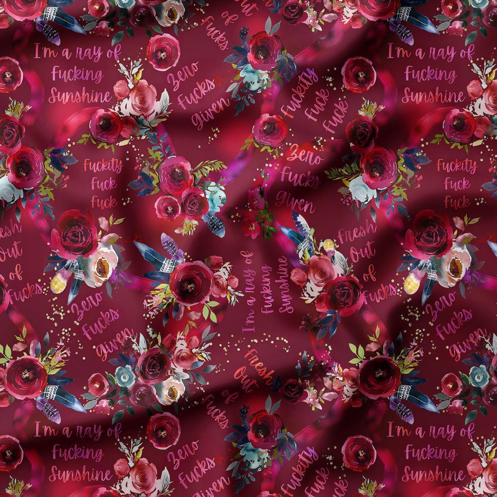 Swear Word Fabric 538 – profanity fabric for sewing, custom printed Australia | Fabric by Missy Rose