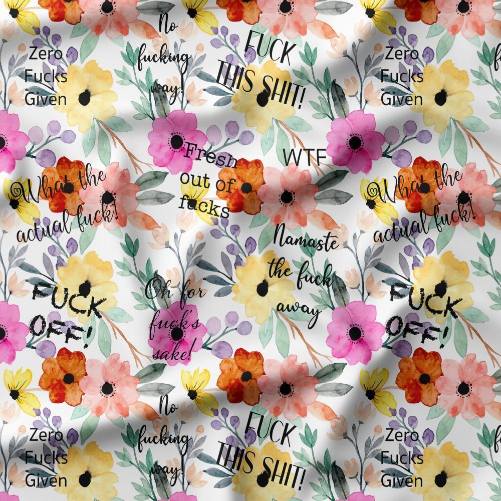 Novelty Swearing Fabric 563 – cheeky rude print fabric for sewing, pre-order | Fabric by Missy Rose