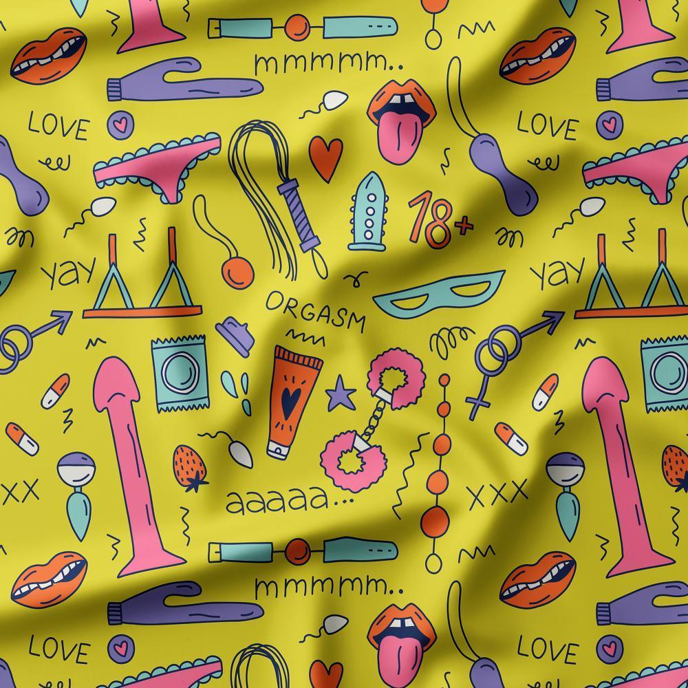 Novelty Swearing Fabric 571 – rude funny novelty fabric, pre-order by the metre | Fabric by Missy Rose