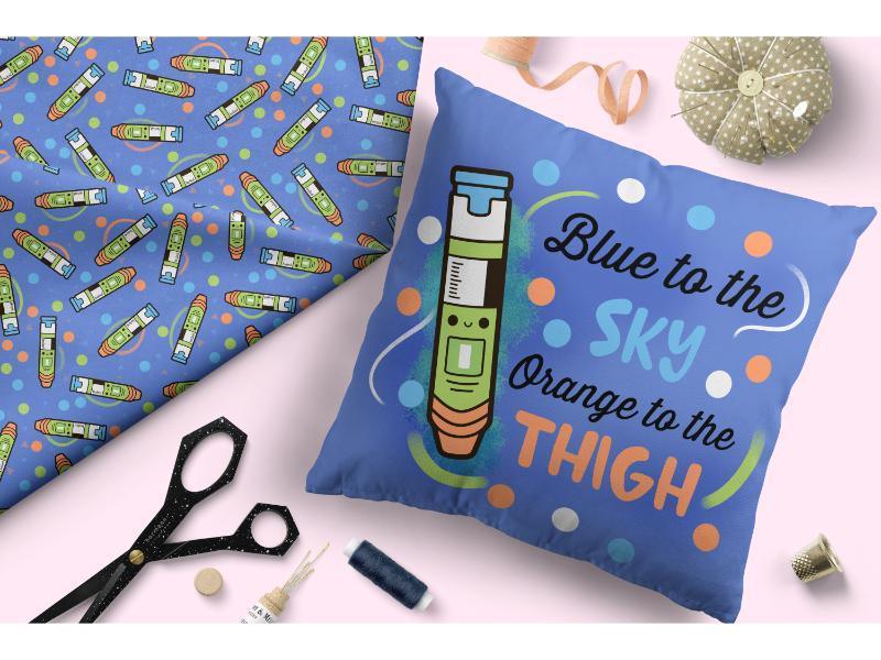 Design 57 Green Epi Pen Fabric – pre-order designer fabric Australia | Fabric by Missy Rose