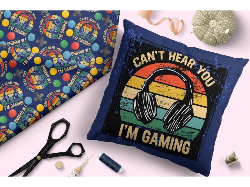 Design 58 Gaming Fabric – custom printed pre-order fabric Australia | Fabric by Missy Rose