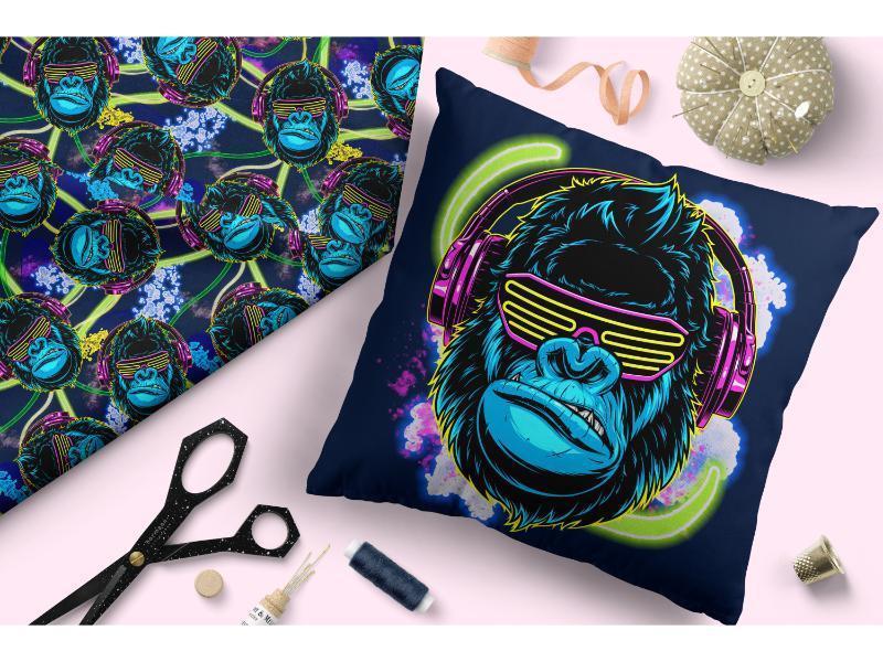 Design 60 Gorilla Fabric – Australian custom printed fabric pre-order | Fabric by Missy Rose