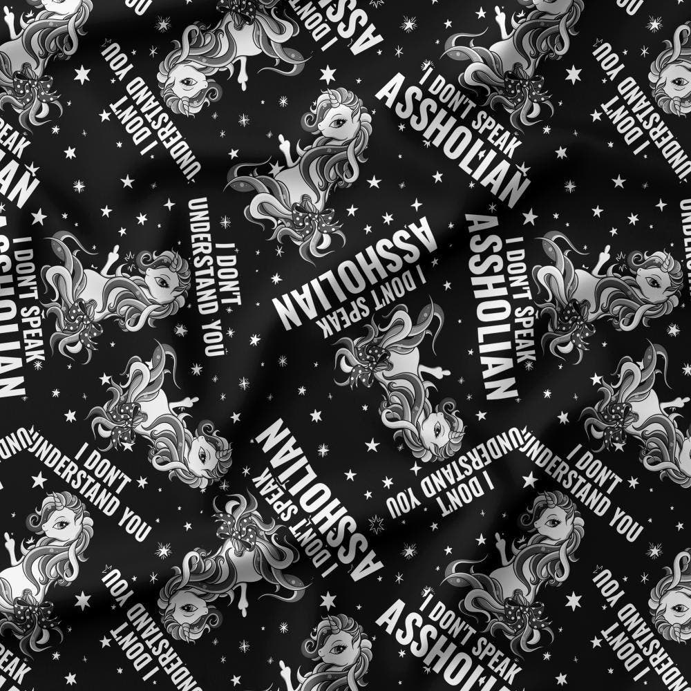 Swear Word Fabric 67 – profanity fabric for sewing, custom printed Australia | Fabric by Missy Rose