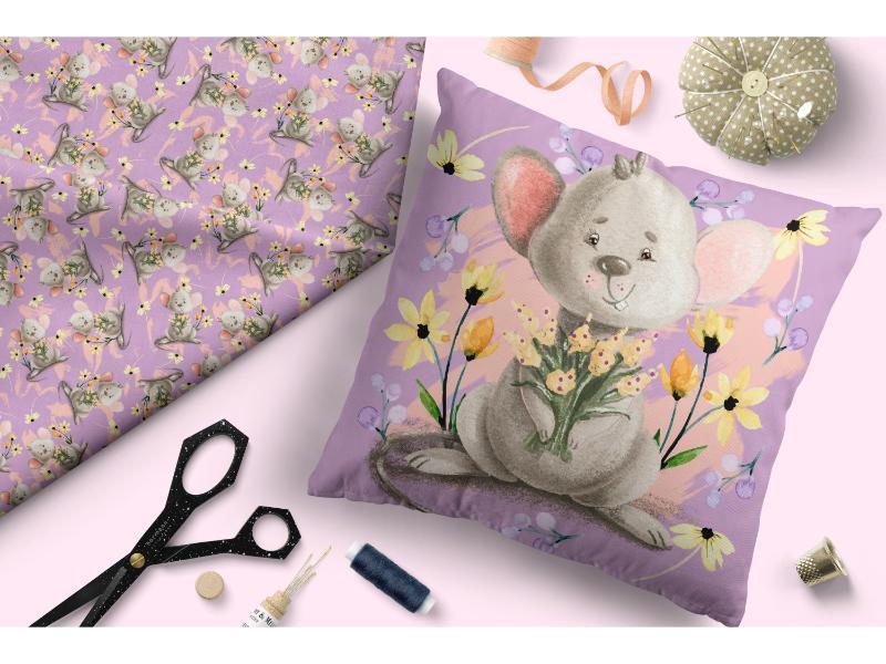 Design 69 Mouse Fabric – Australian custom printed fabric pre-order | Fabric by Missy Rose