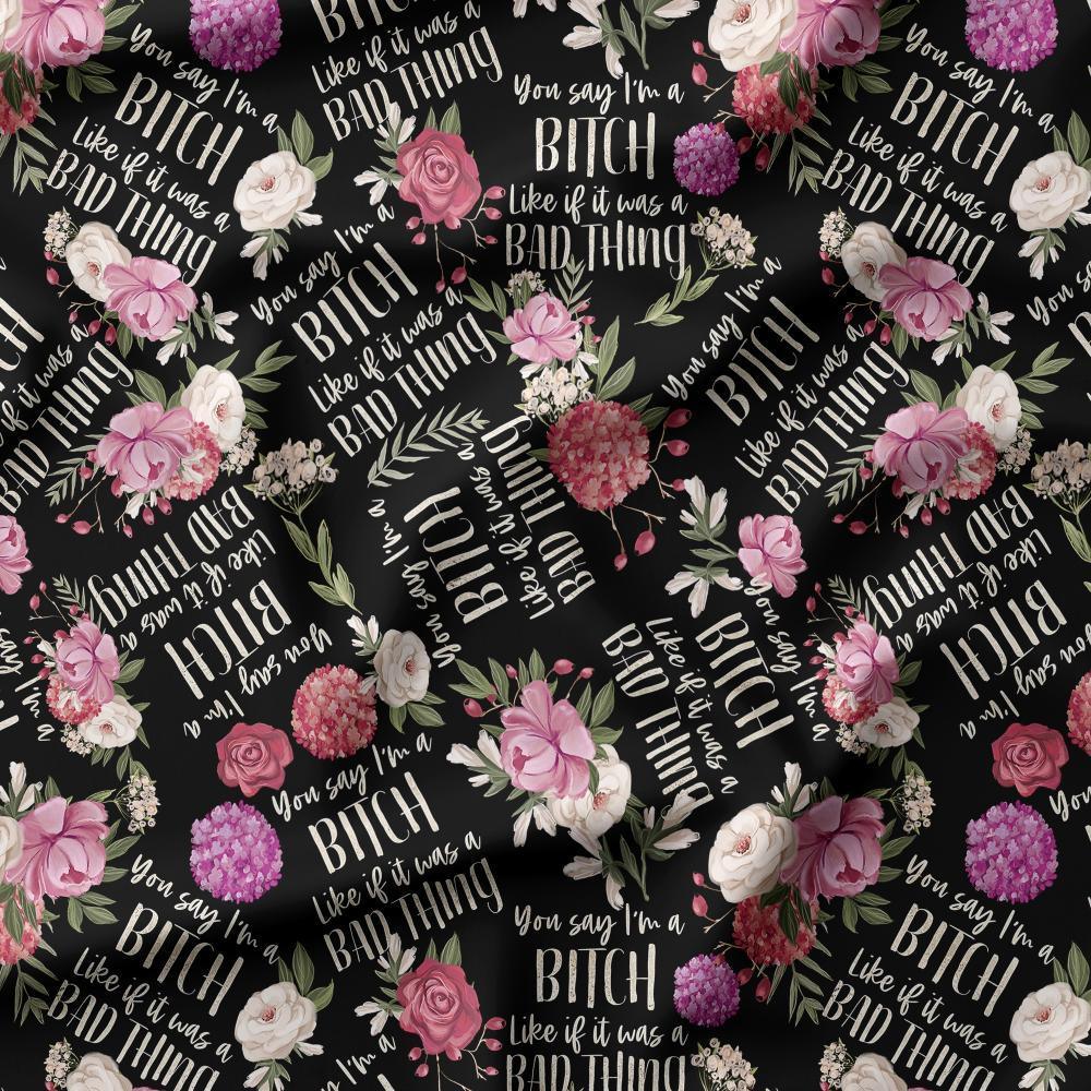 Swear Word Fabric 71 – profanity fabric for sewing, custom printed Australia | Fabric by Missy Rose