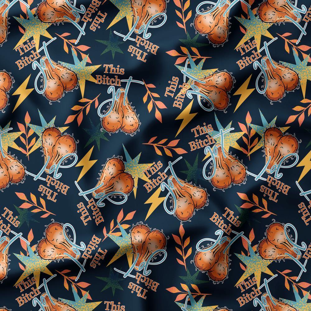 Swear Word Fabric 79 – profanity fabric for sewing, custom printed Australia | Fabric by Missy Rose