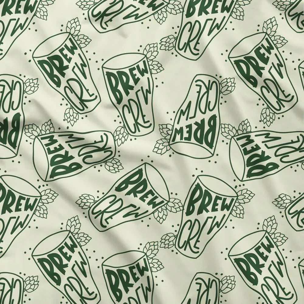 Design 14 Brew Crew Fabric – custom printed pre-order fabric Australia | Fabric by Missy Rose