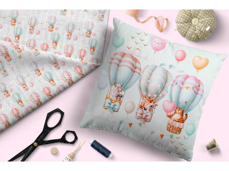 Design 7 Air Balloon Fabric – pre-order designer fabric Australia | Fabric by Missy Rose