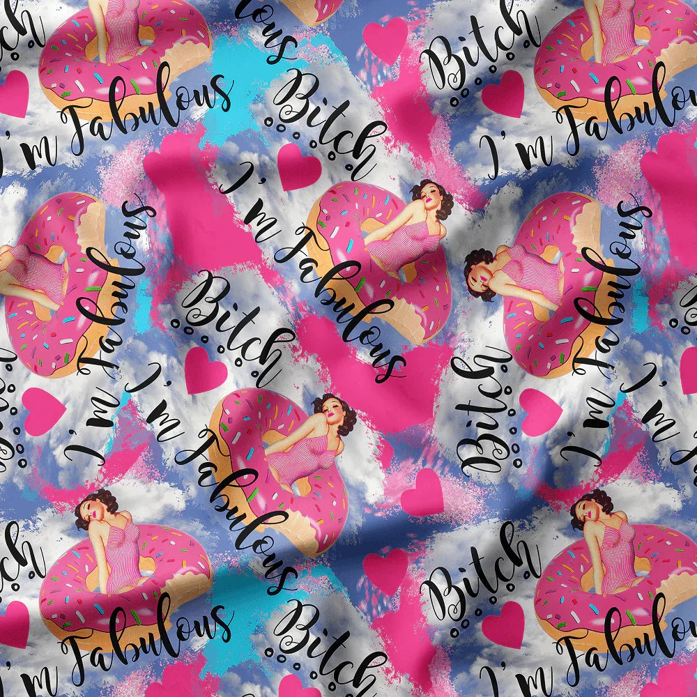 Novelty Swearing Fabric 07 – rude funny novelty fabric, pre-order by the metre | Fabric by Missy Rose