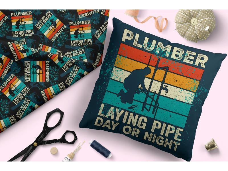 Design 88 Plumber Fabric – custom printed pre-order fabric Australia | Fabric by Missy Rose