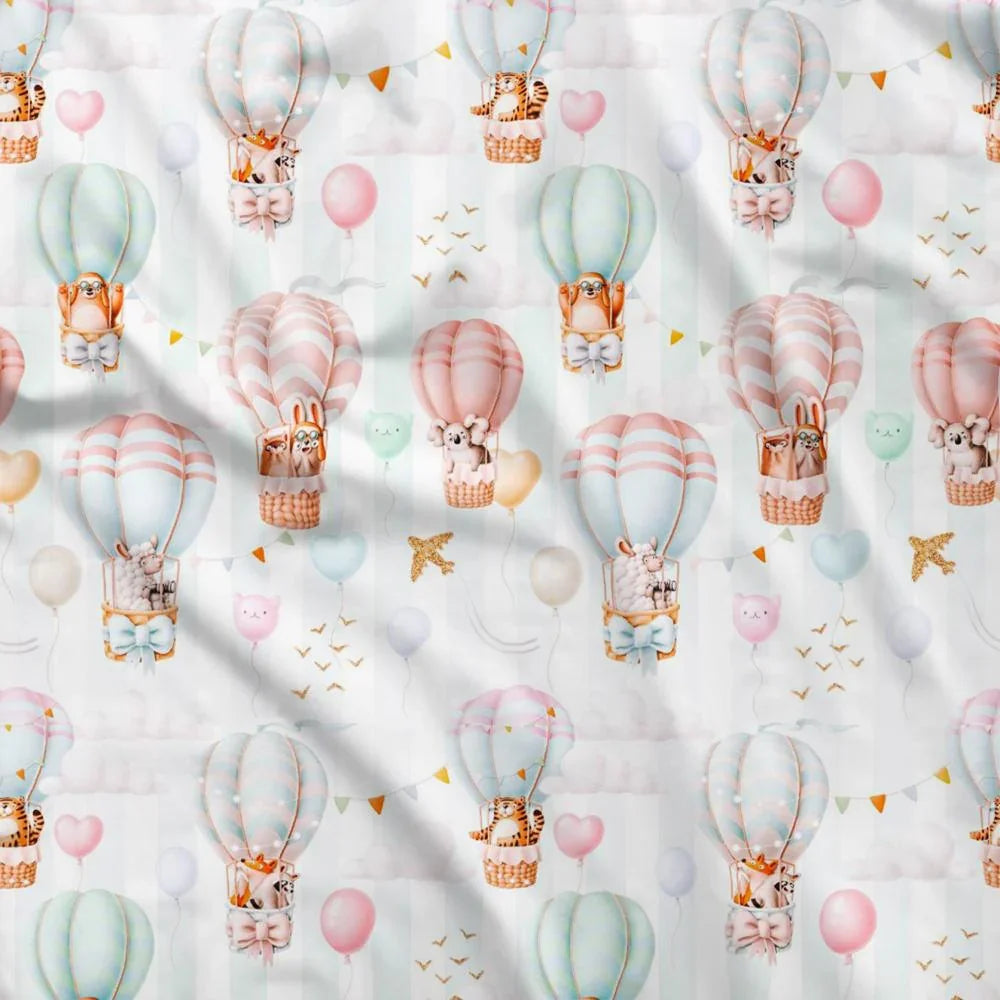 Design 7 Air Balloon Fabric – Australian custom printed fabric pre-order | Fabric by Missy Rose