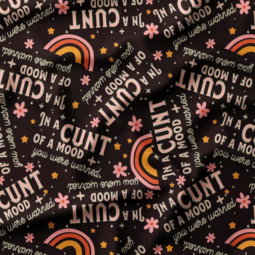 Swear Word Fabric 90 – profanity fabric for sewing, custom printed Australia | Fabric by Missy Rose