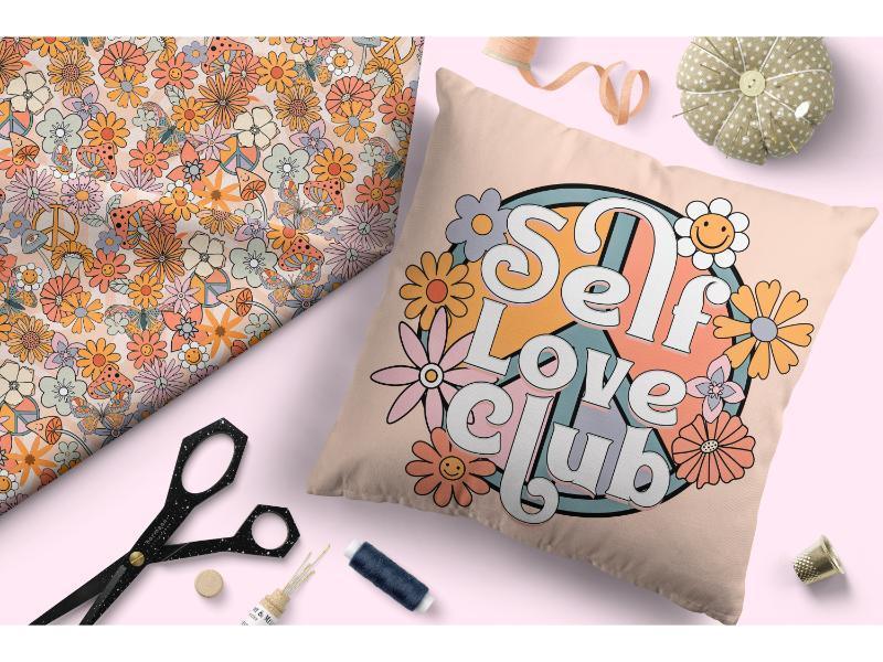 Design 91 Self Love Fabric – premium custom printed fabric for sewing | Fabric by Missy Rose