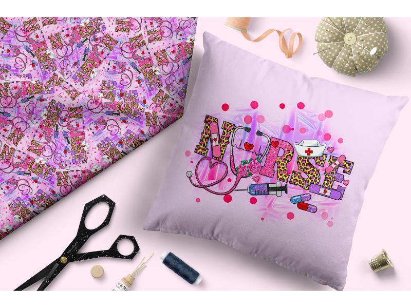 Design 92 Pink Nurse Fabric – pre-order designer fabric Australia | Fabric by Missy Rose