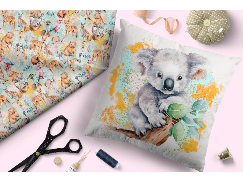 Design 96 Australian Animals Fabric – Australian custom printed fabric pre-order | Fabric by Missy Rose