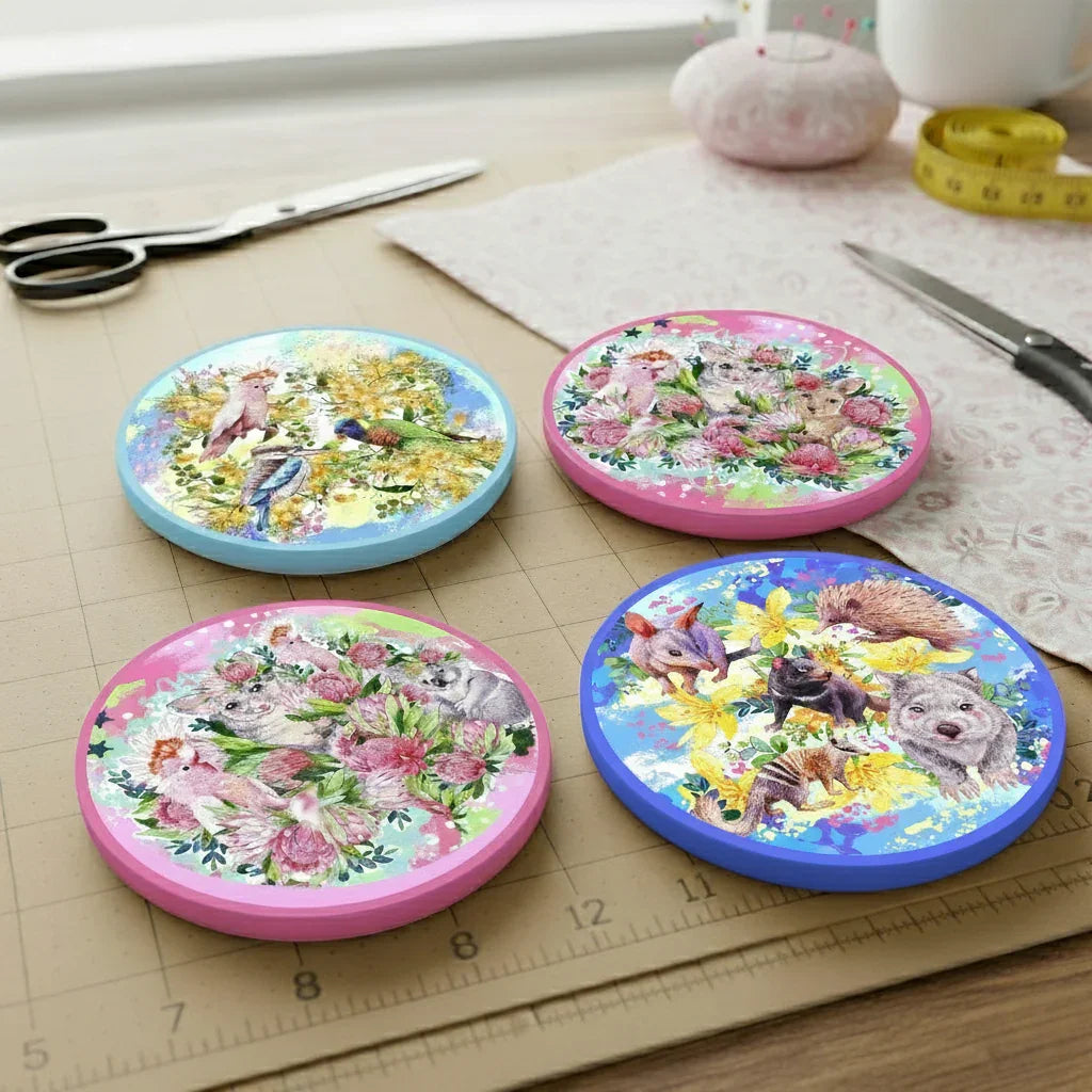 Sewing Pattern Weights Australian Animals x 4 fabric – Australian custom printed fabric pre-order | Fabric by Missy Rose