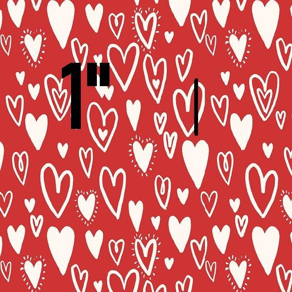 Indy Bloom Fabric Bee My Valentine Bursting Hearts in Red 09 – pre-order designer fabric Australia | Fabric by Missy Rose