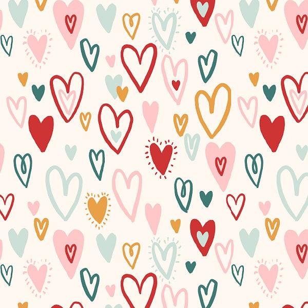 Indy Bloom Fabric Bee My Valentine Bursting Hearts in Valentines 11 – Fabric by Missy Rose
