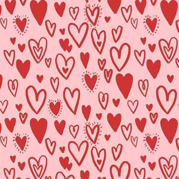 Indy Bloom Fabric Bee My Valentine Bursting Hearts in Valentines Pink 10 – Fabric by Missy Rose