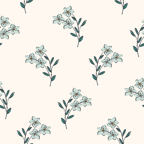 Indy Bloom Fabric - Bee My Valentine - Forget Me Not In Blue 03
