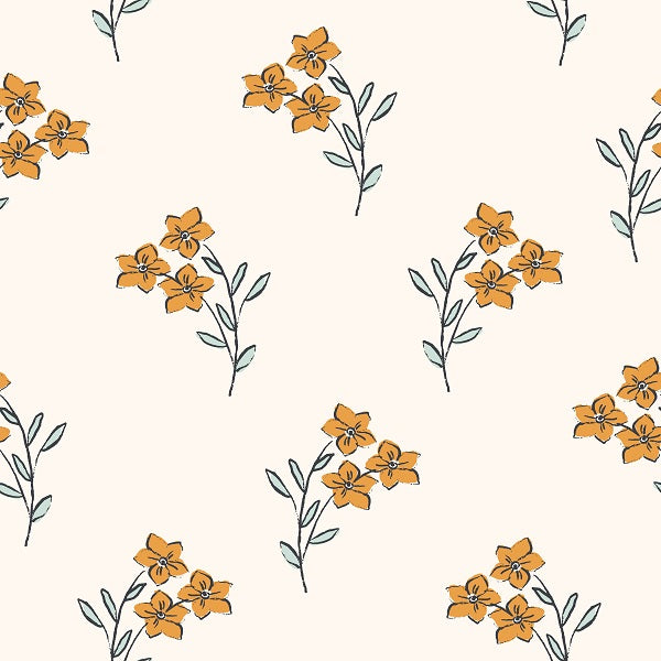 Indy Bloom Fabric - Bee My Valentine - Forget Me Not In Golden 04