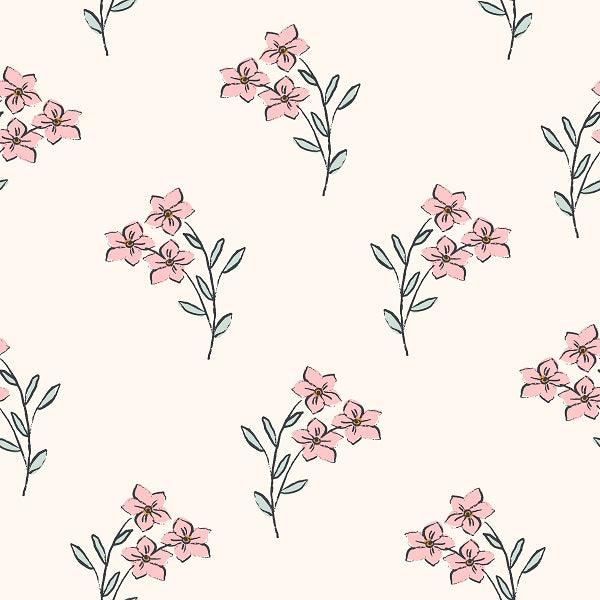 Indy Bloom Fabric Bee My Valentine Forget Me Not In Pink 07 – Fabric by Missy Rose