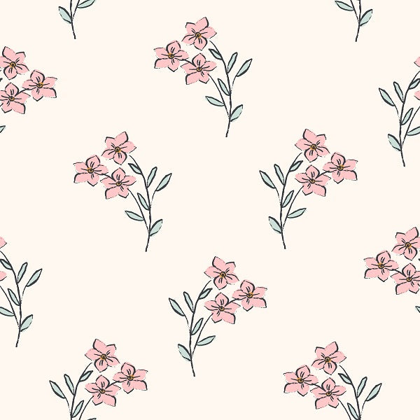Indy Bloom Fabric - Bee My Valentine - Forget Me Not In Pink 07