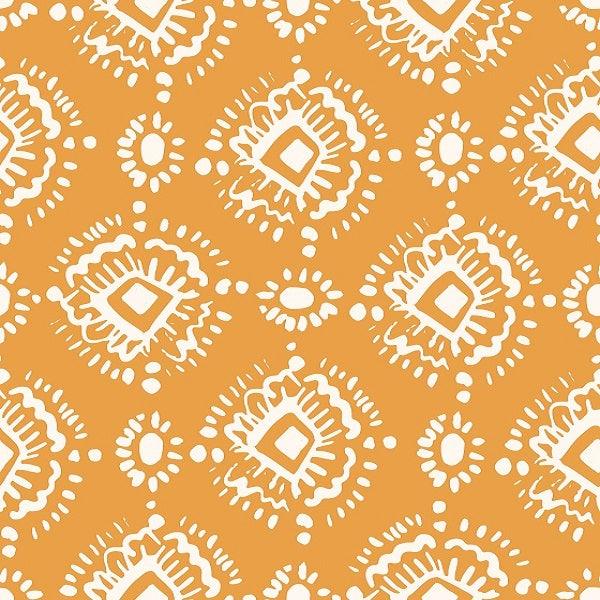 Indy Bloom Fabric Bee My Valentine Ikat In Golden 20 – Australian custom printed fabric pre-order | Fabric by Missy Rose