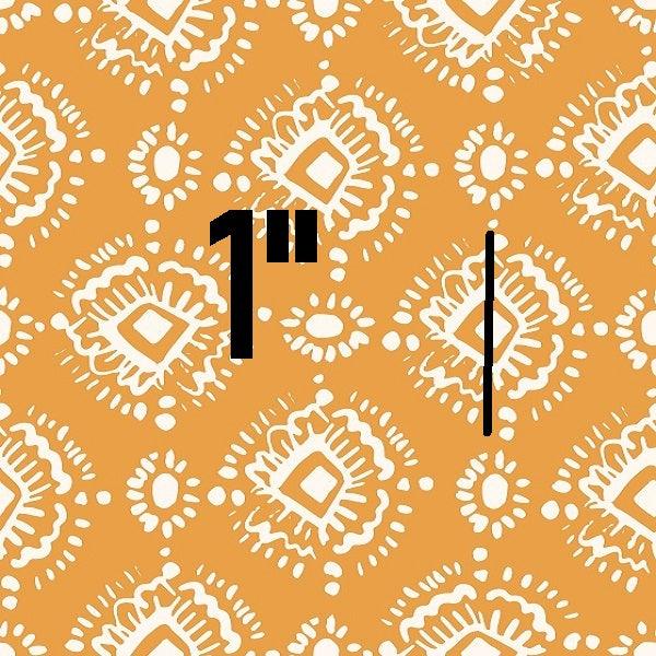 Indy Bloom Fabric Bee My Valentine Ikat In Golden 20 – premium custom printed fabric for sewing | Fabric by Missy Rose