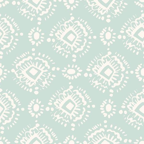 Indy Bloom Fabric Bee My Valentine Ikat In Mint 21 – made-to-order custom fabric by the metre | Fabric by Missy Rose