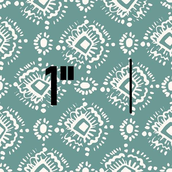 Indy Bloom Fabric Bee My Valentine Ikat In Teal 22 – made-to-order custom fabric by the metre | Fabric by Missy Rose